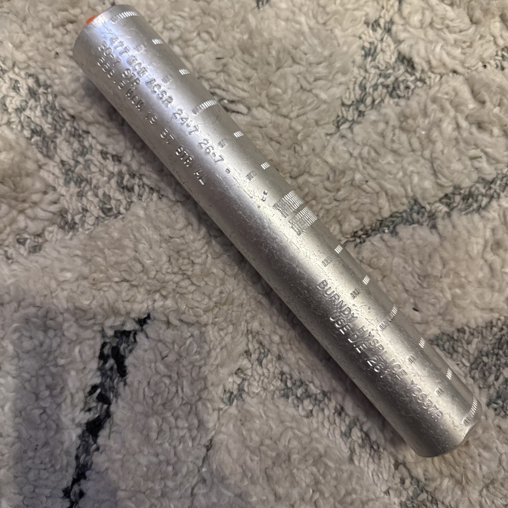 Burndy YCS37R Hysplice Aluminum Jumper Sleeve 8-3/4″ L